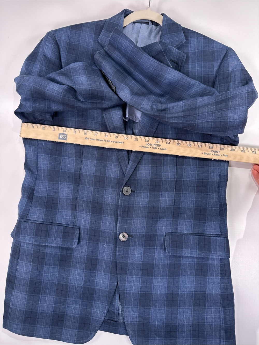 Lauren Ralph Lauren Men's Linen Plaid Blazer Sport Coat Blue 38R - Picture 11 of 13